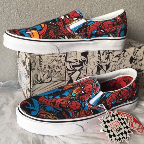 Vans Shoes - vans classic slipon marvel collab spiderman10